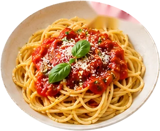 Spaghetti with tomato sauce