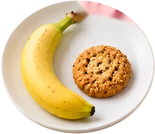 A banana and a cookie